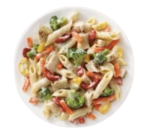 Penne with vegetables